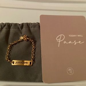 Brand New LENNY & EVA gold tone PAUSE BRACELET